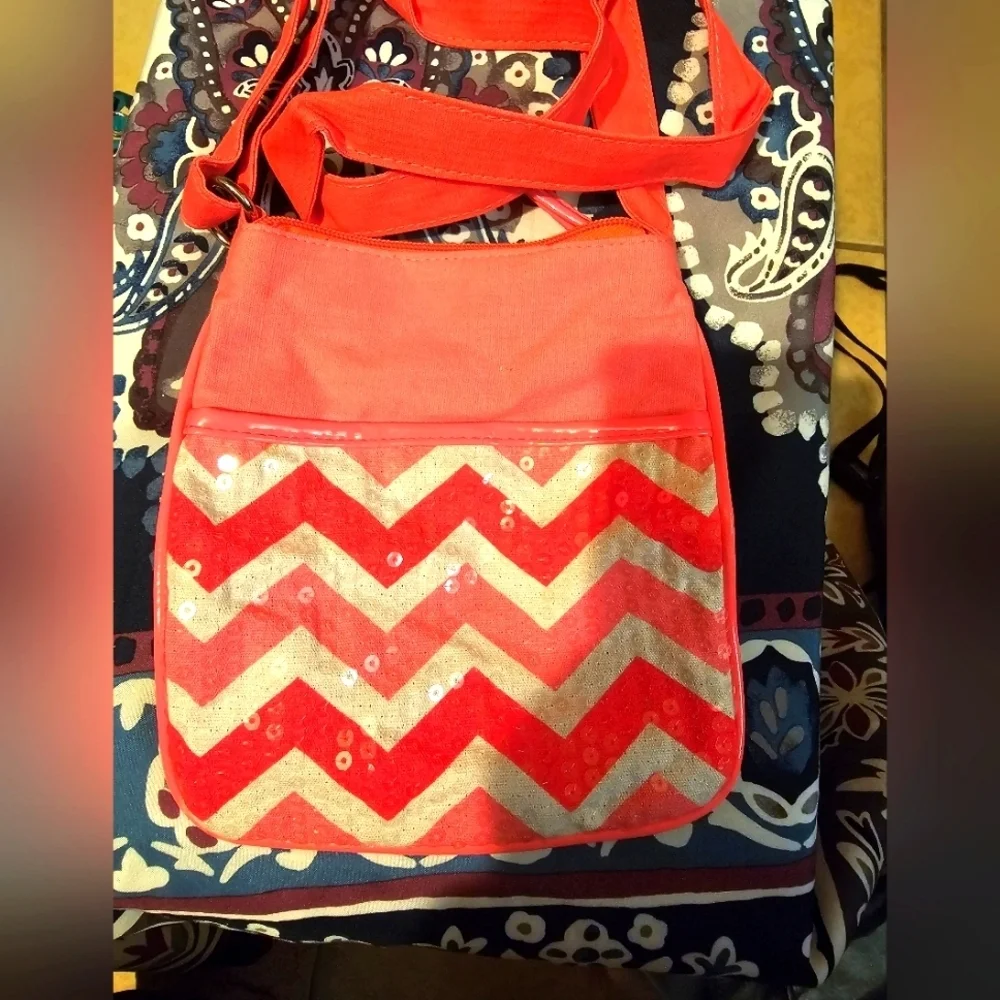 Girls Neon Sequin Crossbody bag